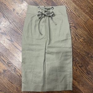 BCBG Olive Green Maxi Skirt